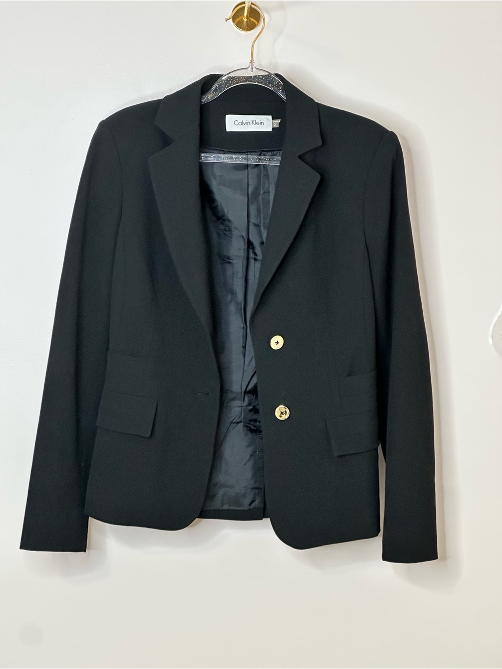 Calvin Klein Black Blazer with Gold Buttons